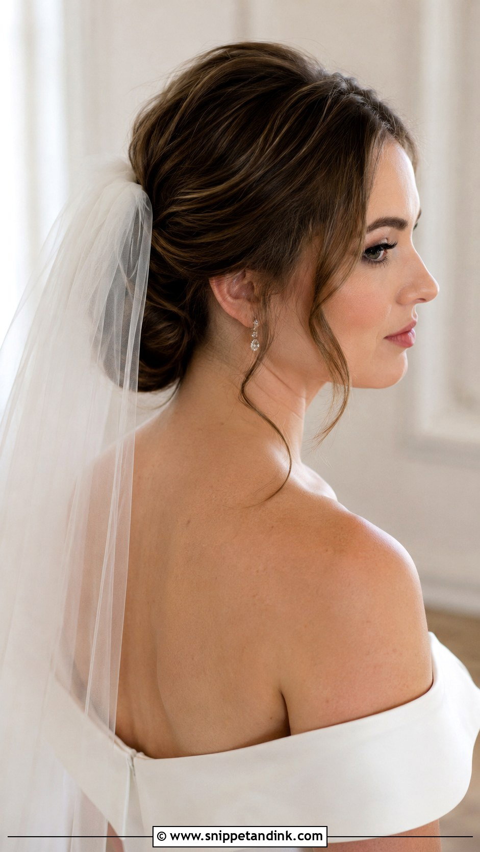 Low Chignon Wedding Hairstyle - Snippet and Ink - 15 Minimalist Wedding Hairstyles