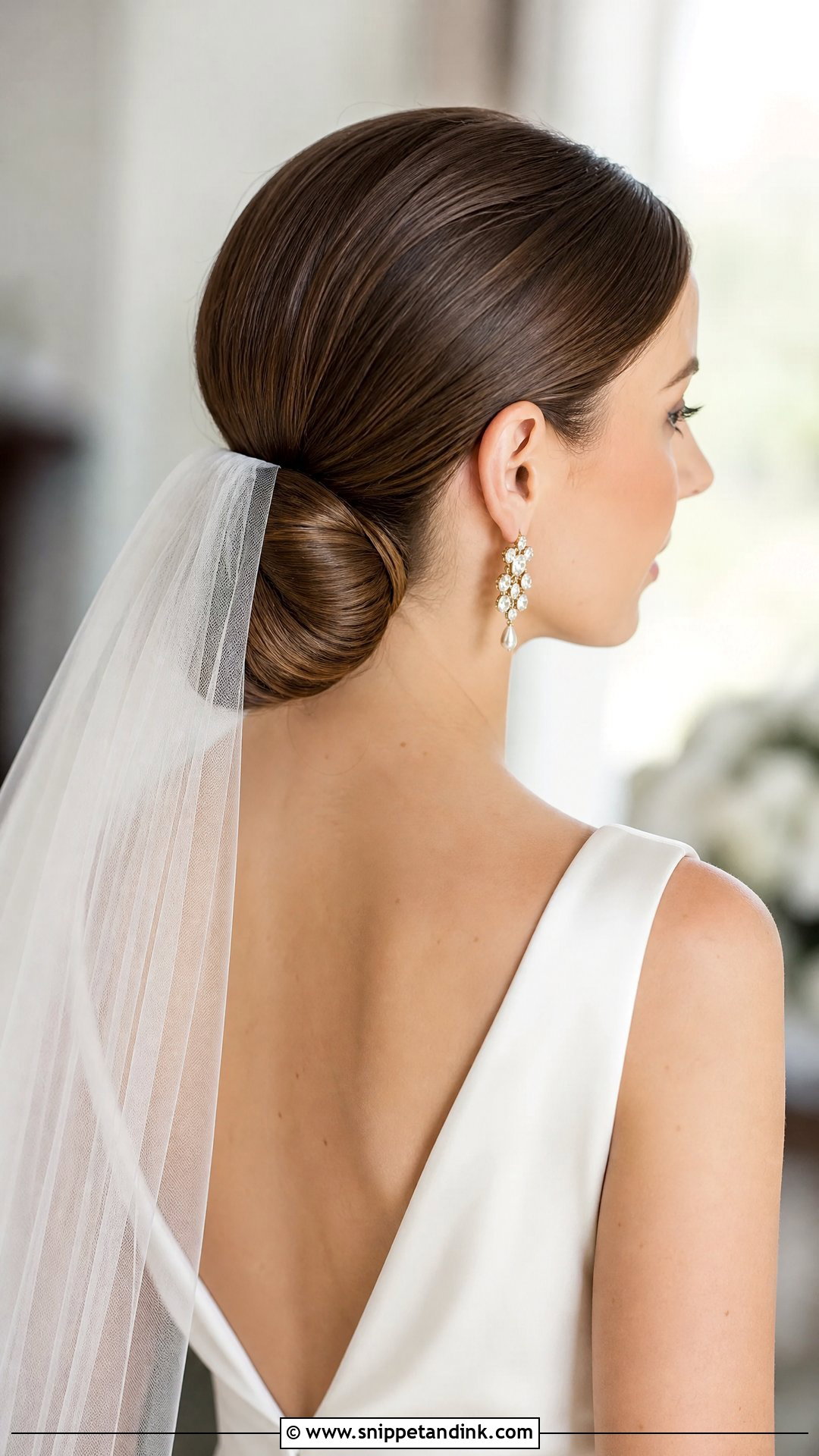 Low Chignon Wedding Hairstyle - Snippet and Ink - 30 Bride Wedding Hairstyles