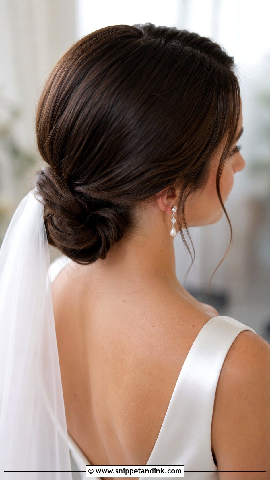 Low Chignon Wedding Hairstyle - Snippet and Ink - 30 Wedding Hairstyles 2025