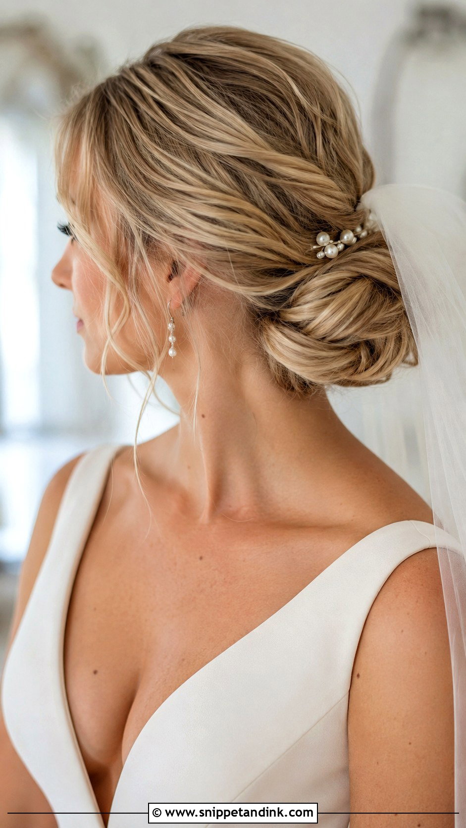 Low Chignon Wedding Hairstyle - Snippet and Ink - 15 Simple Elegant Wedding Hairstyles
