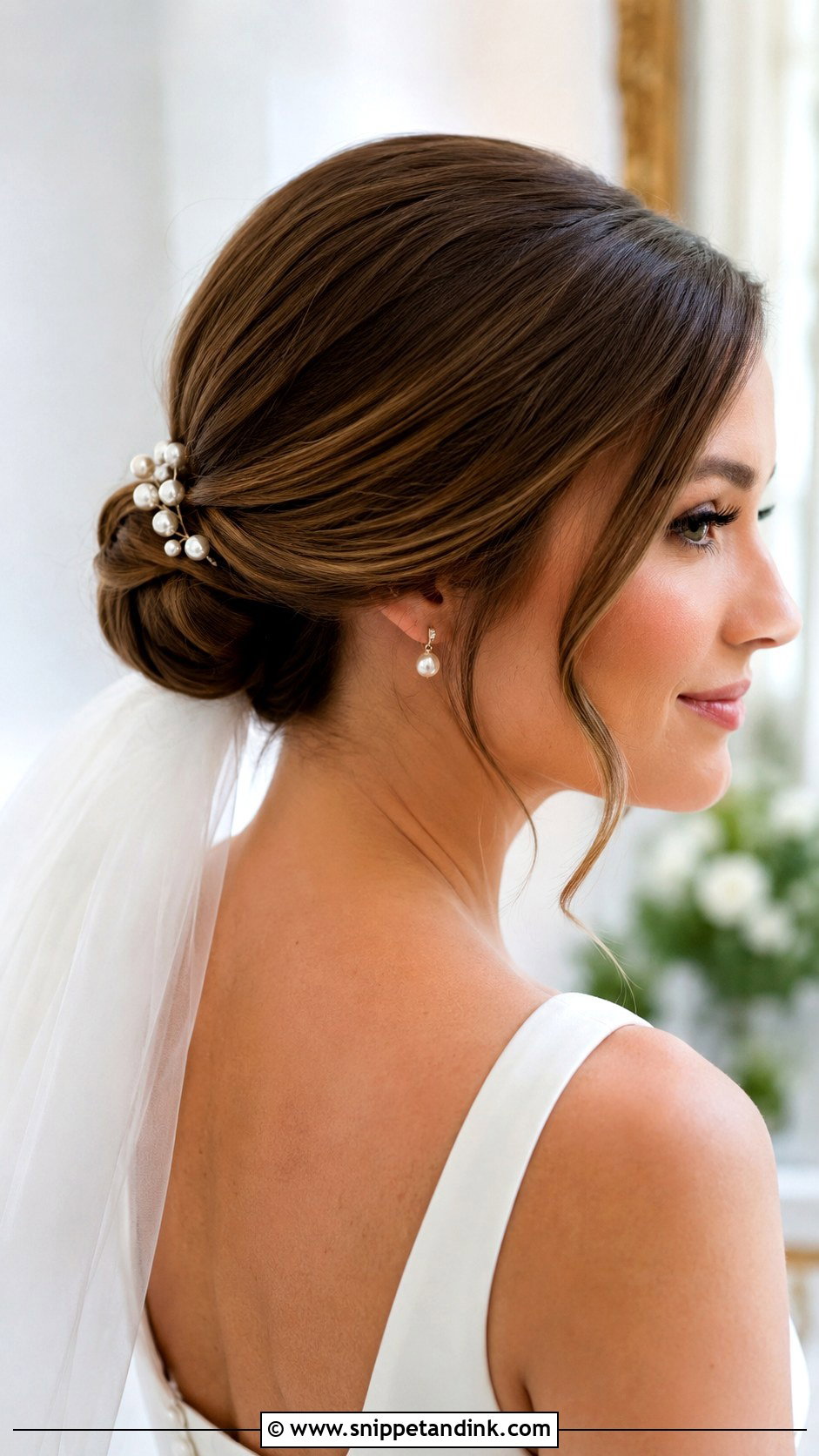 Low Chignon Wedding Hairstyle - Snippet and Ink - 15 Simple Long Hairstyles for Wedding