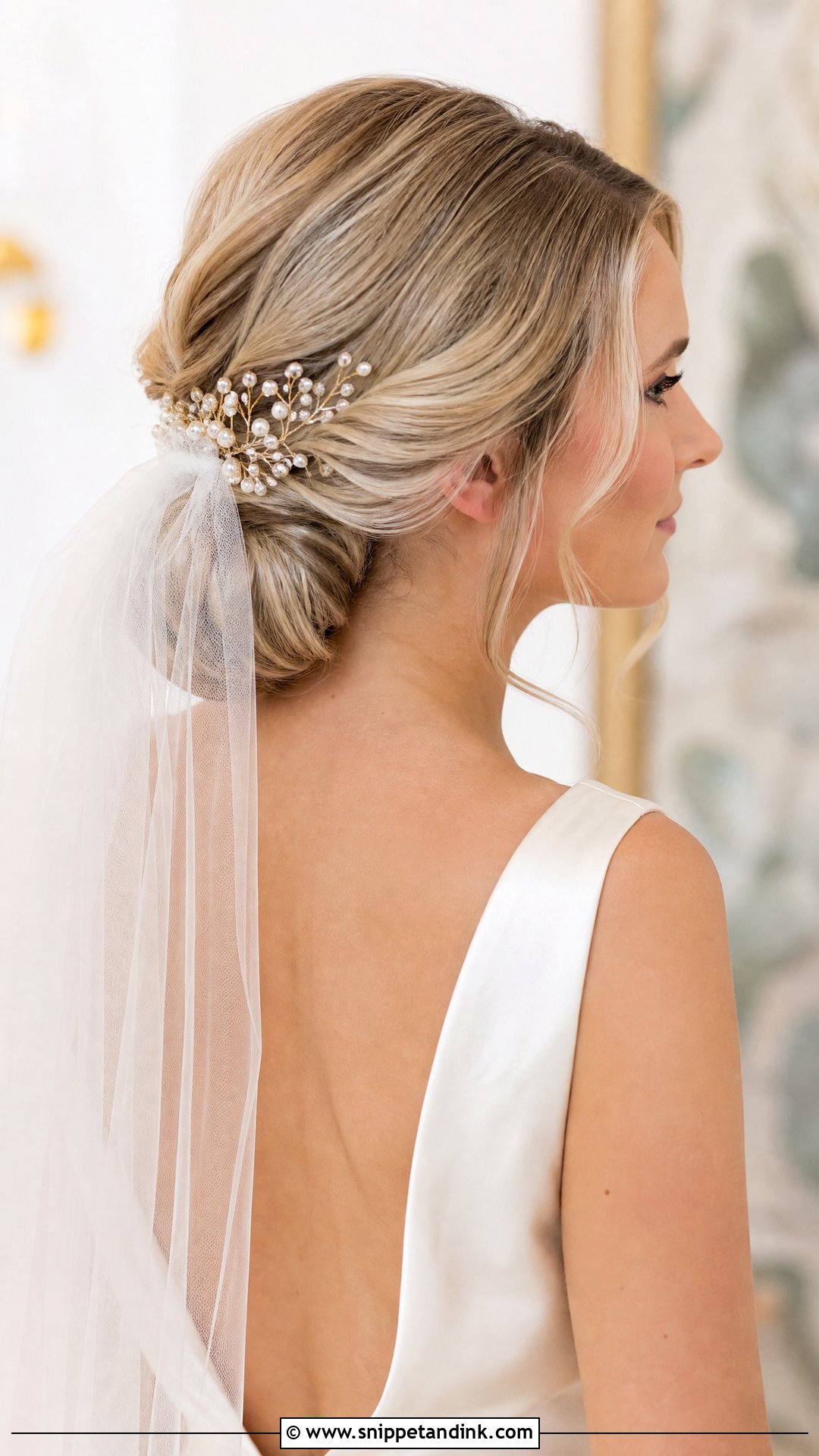 Low Chignon Wedding Hairstyle - Snippet and Ink - 15 All Up Wedding Hairstyles