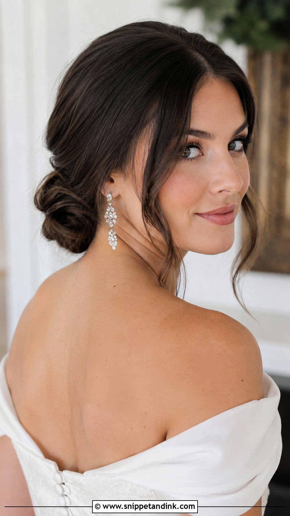 Low Chignon Wedding Updo - Snippet and Ink - 25 Romantic Wedding Hair Ideas