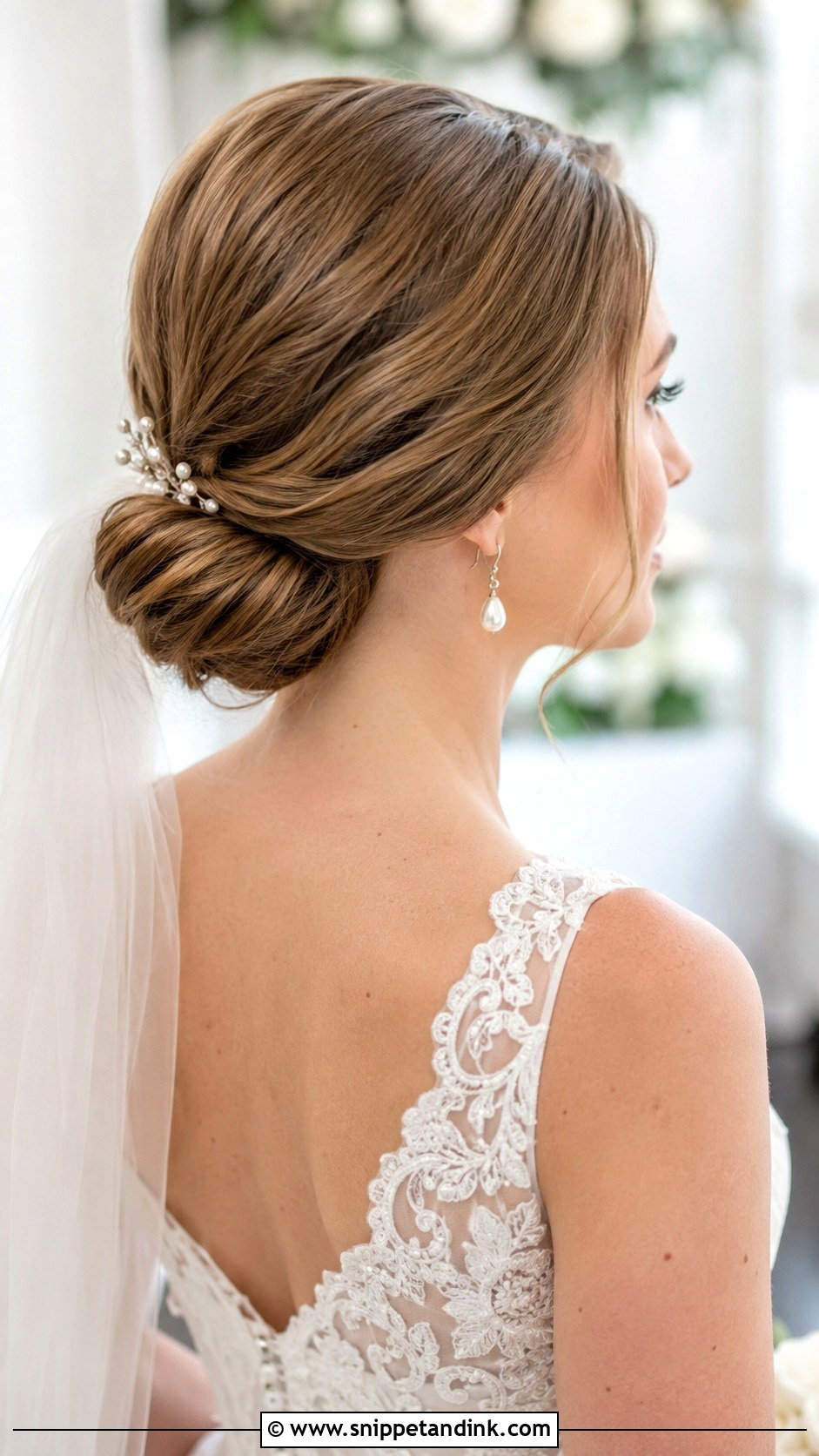 Low Chignon Wedding Updo - Snippet and Ink - 25 Wedding Upstyles