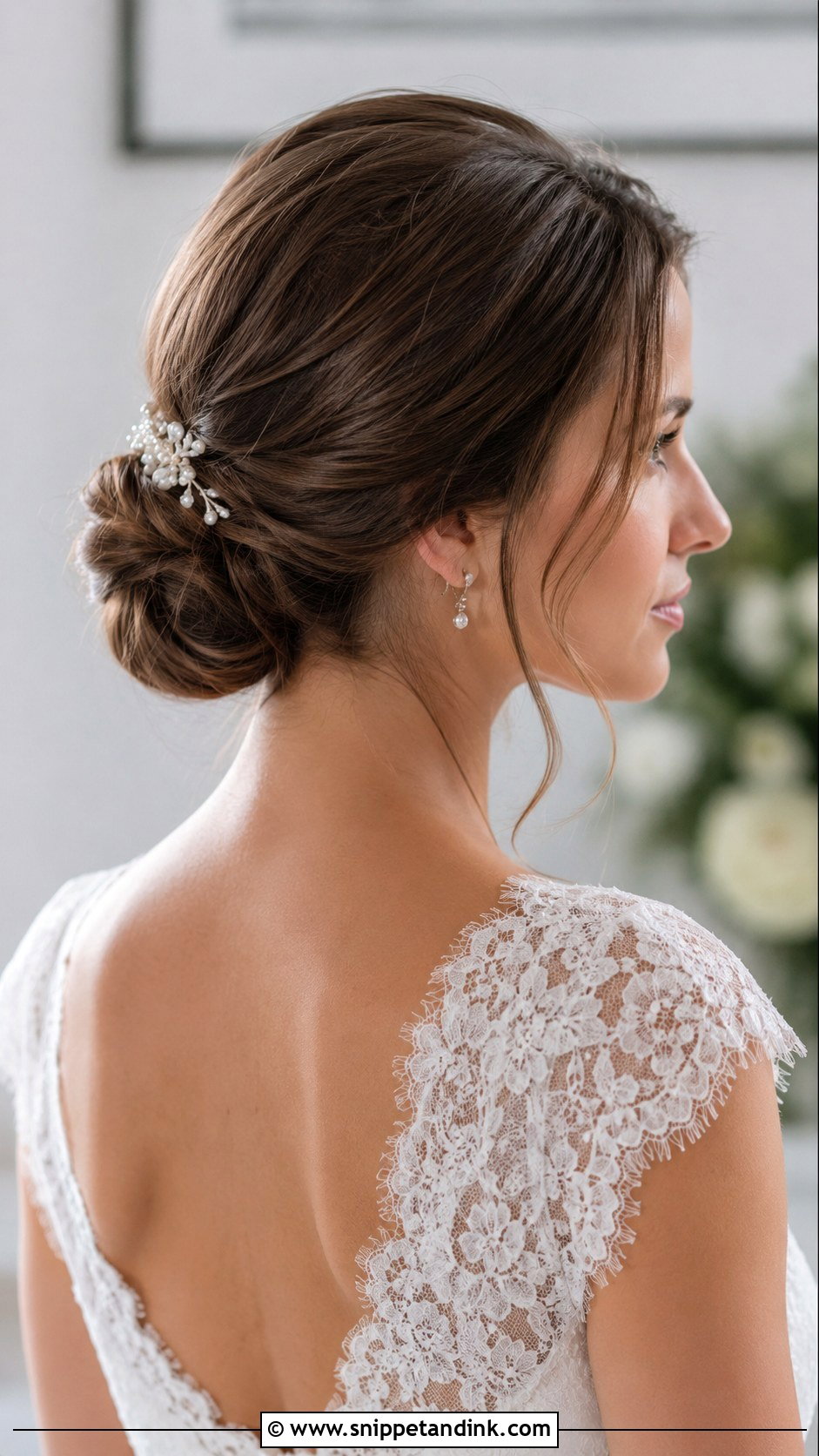 Low Chignon Wedding Updo - Snippet and Ink - 30 Hair for Wedding Ideas