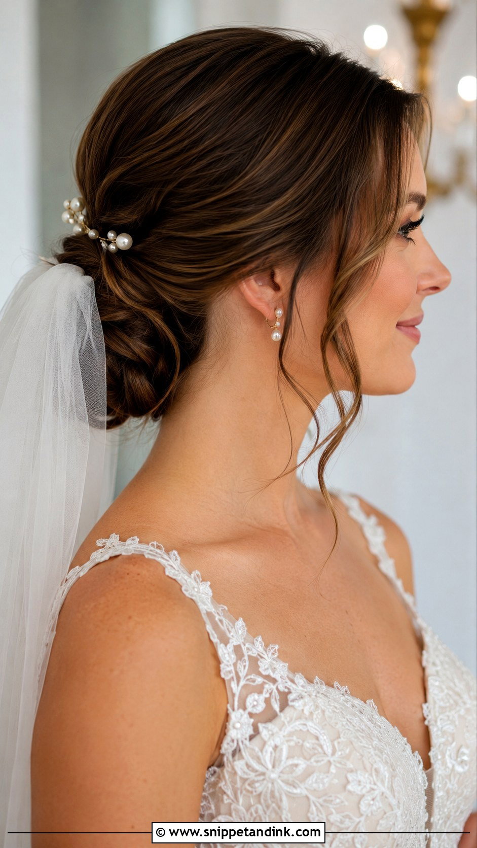 Low Chignon Wedding Updo - Snippet and Ink - 20 Long Hair Wedding Updo Ideas