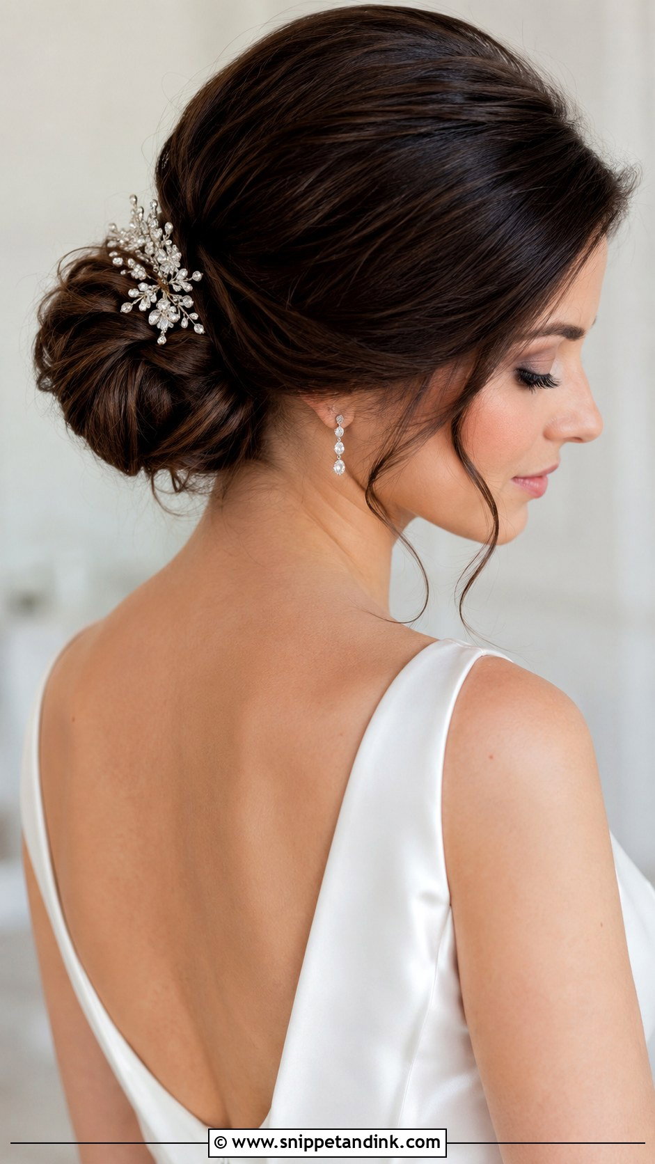 Low Chignon Wedding Updo for Long Hair - Snippet and Ink - 30 Wedding Hair Styles for Long Hair