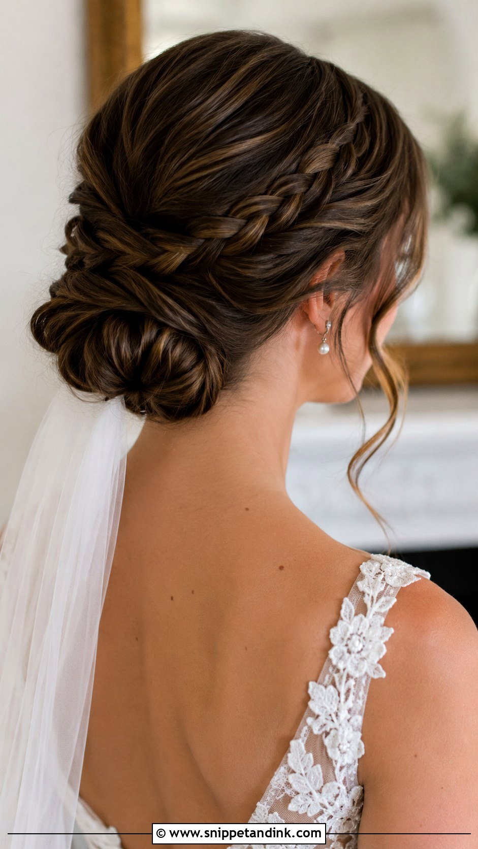 Low Chignon With Braid Detail - Snippet and Ink - 25 Wedding Hair Dos