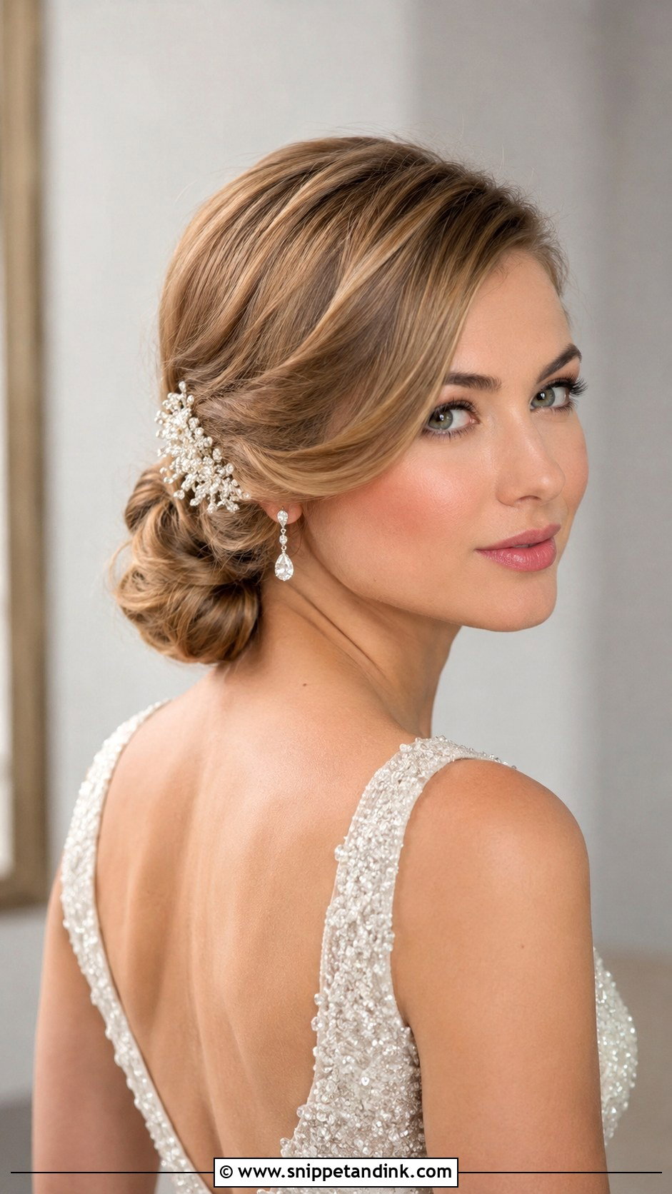 Low Chignon With Side Sweep - Snippet and Ink - 20 1920s Wedding Hair Ideas