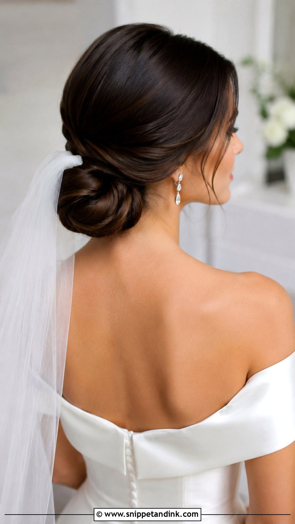 Low Chignon for Brides - Snippet and Ink - 35 Bride Hair Ideas