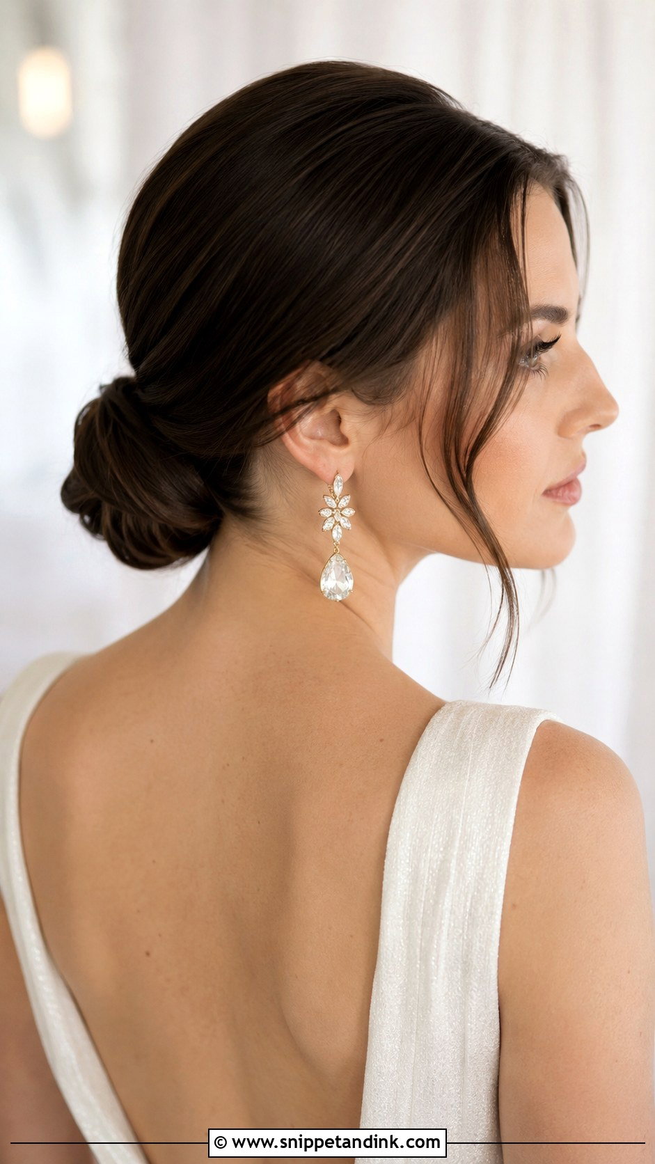 Low Chignon for Brides - Snippet and Ink - 20 Natural Bridal Hair Ideas