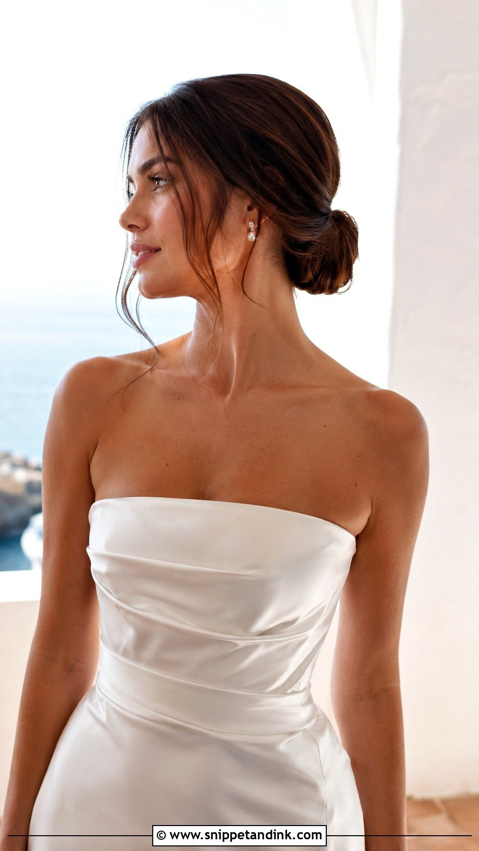 Low Chignon for Long Hair - Snippet and Ink - 20 Beach Wedding Hairstyles for Long Hair