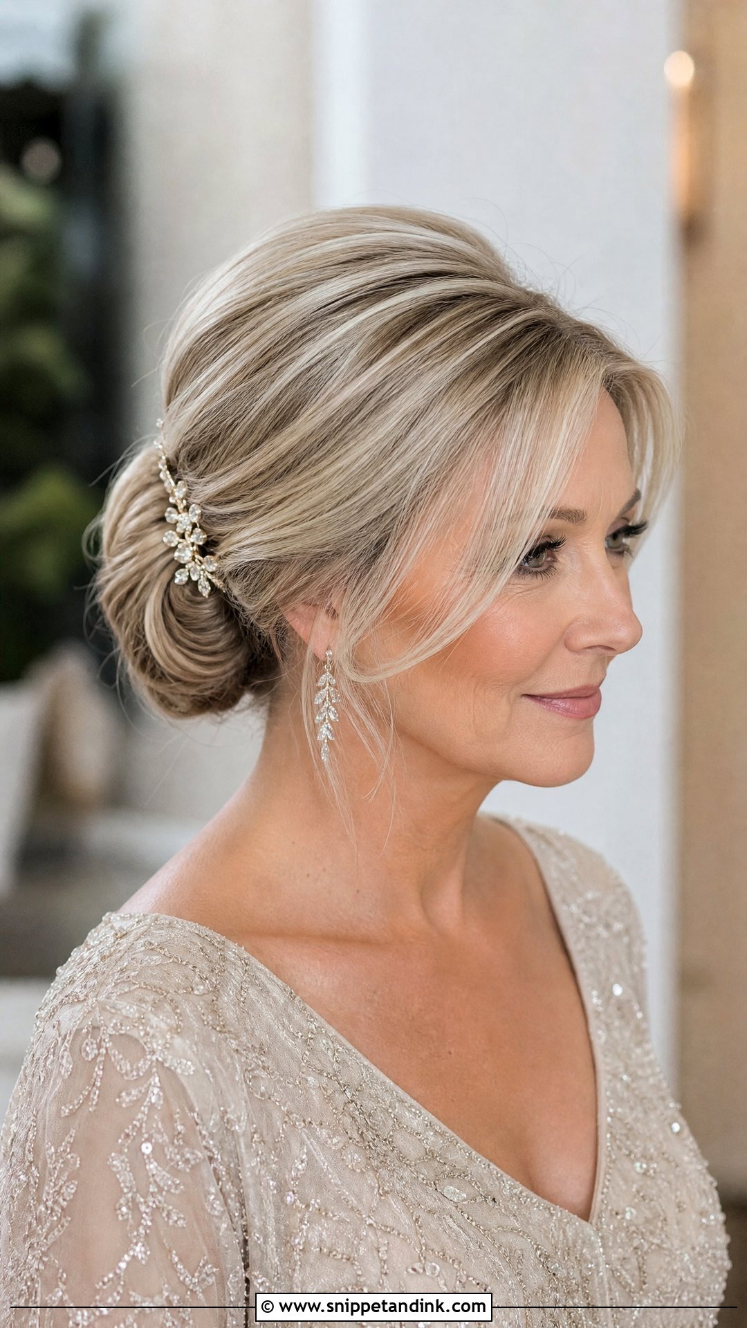 Low Chignon for Mother of the Bride - Snippet and Ink - 20 Hair for Mother of the Bride Ideas