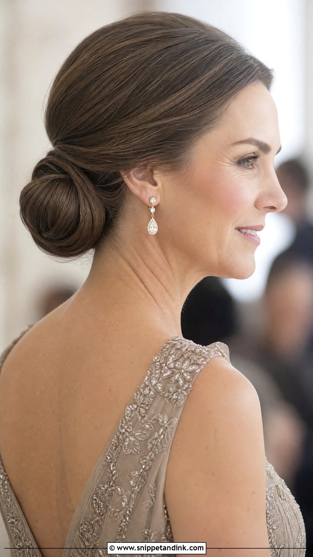 Low Chignon for Mother of the Bride - Snippet and Ink - 20 Mother Hairstyles for Wedding