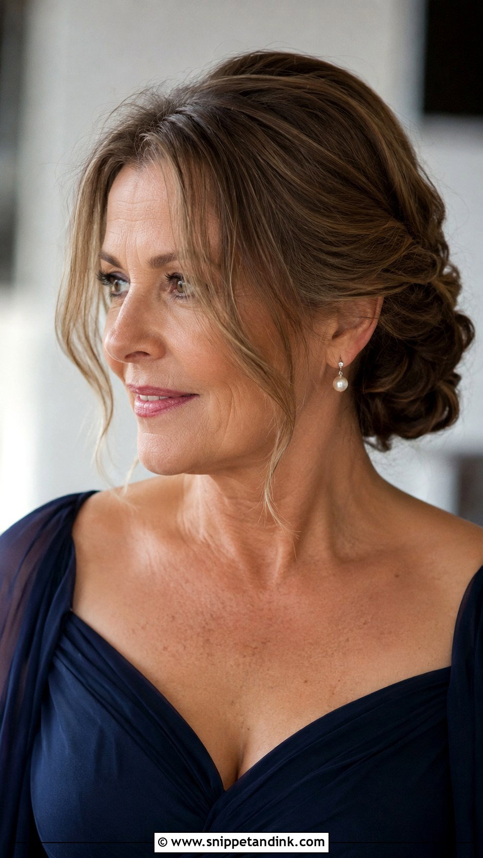 Low Chignon for Mother of the Groom - Snippet and Ink - 20 Mother of the Groom Medium Hairstyles