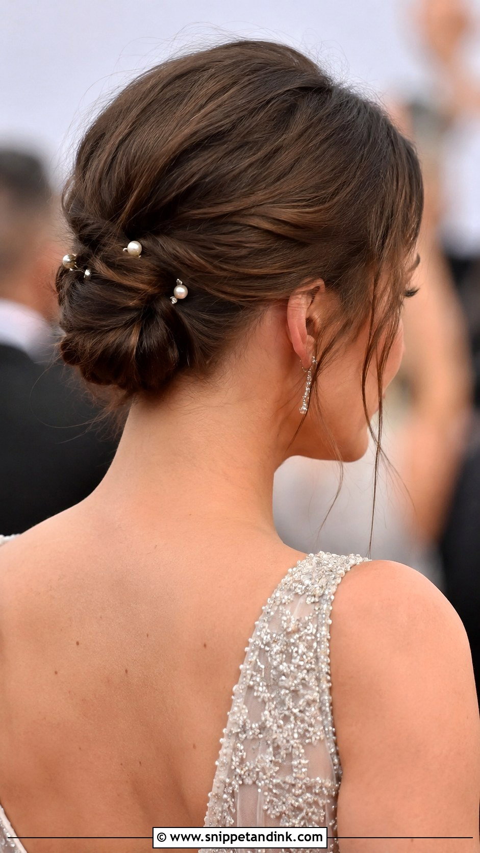 Low Chignon for Short Hair - Snippet and Ink - 30 Wedding Guest Hairstyles for Short Hair