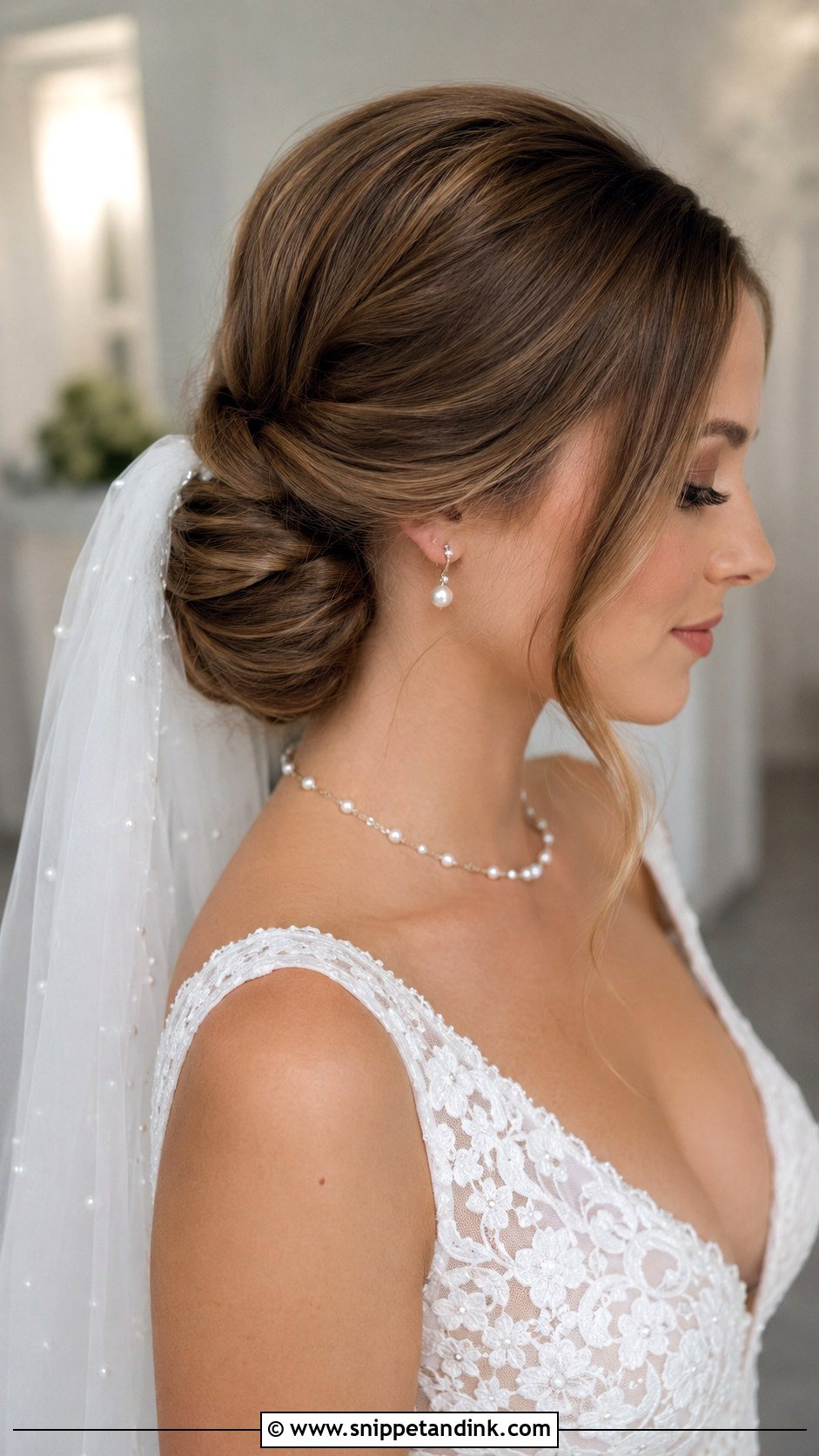 Low Chignon for Wedding - Snippet and Ink - 20 Haircut for Wedding Ideas