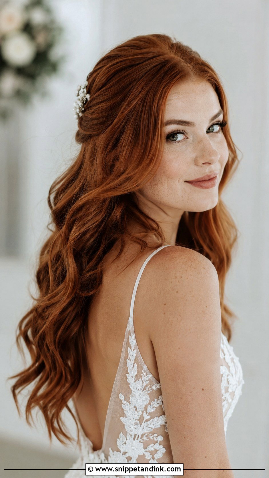 Low Crown Volume Wedding Hair Down - Snippet and Ink - 20 Simple Wedding Hair Down Ideas