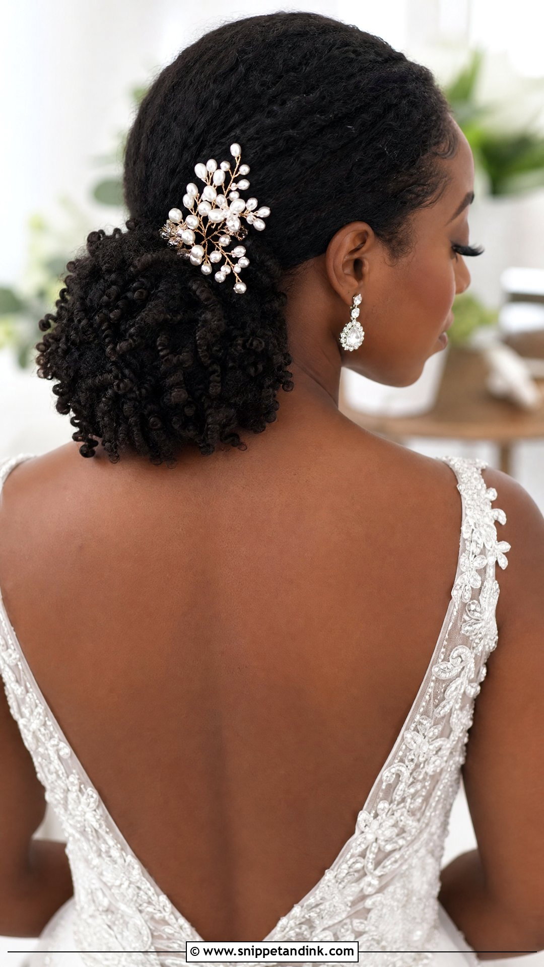 Low Curly Ponytail for Natural Hair - Snippet and Ink - 20 Wedding Low Ponytail Hairstyles