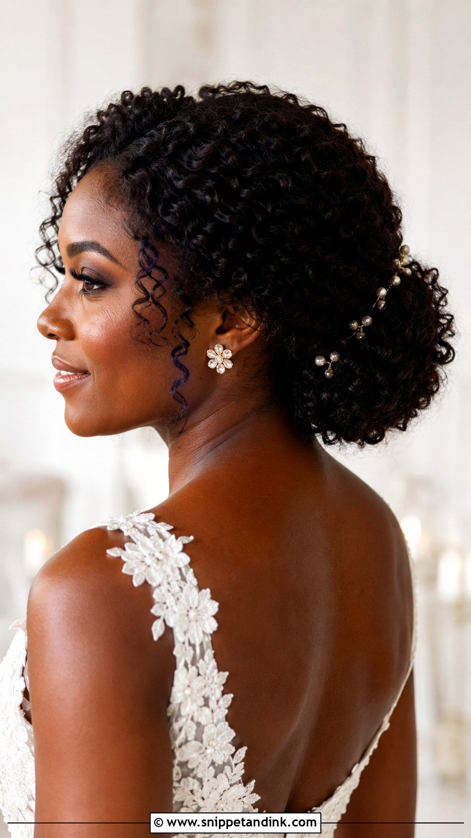 Low Curly Wedding Updo - Snippet and Ink - 15 Low Wedding Hairstyles