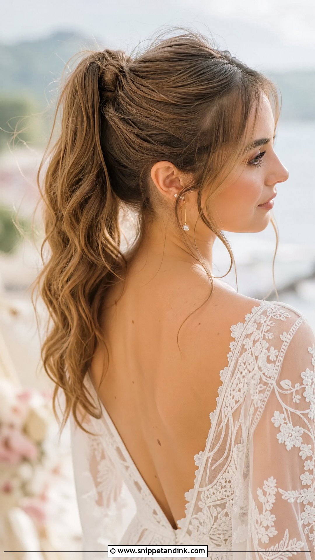 Low Effort Textured High Ponytail - Snippet and Ink - 20 High Pony Wedding Ideas