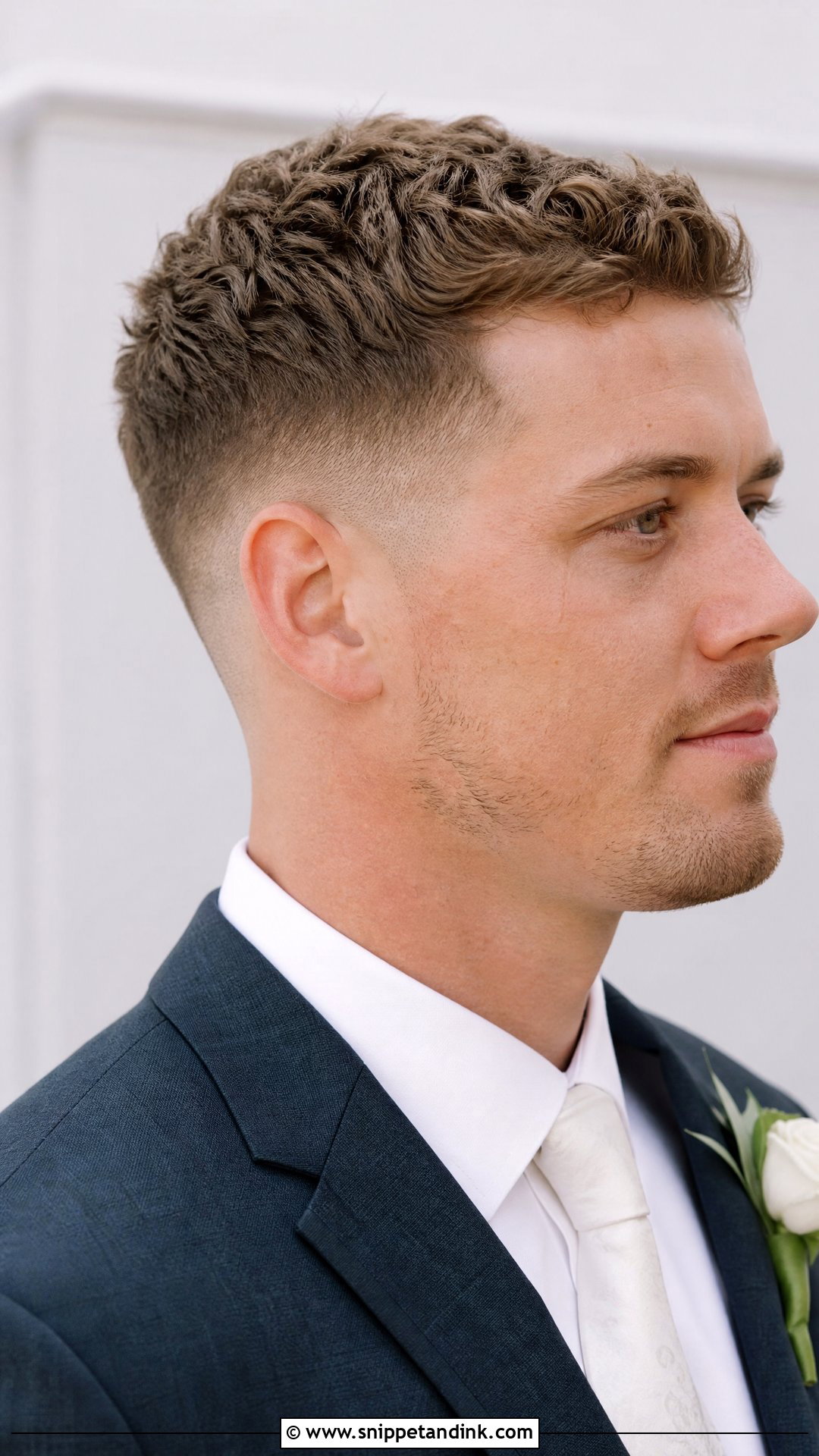 Low Fade Groom Wedding Hairstyle - Snippet and Ink - 15 Groom Wedding Hairstyle Men Ideas