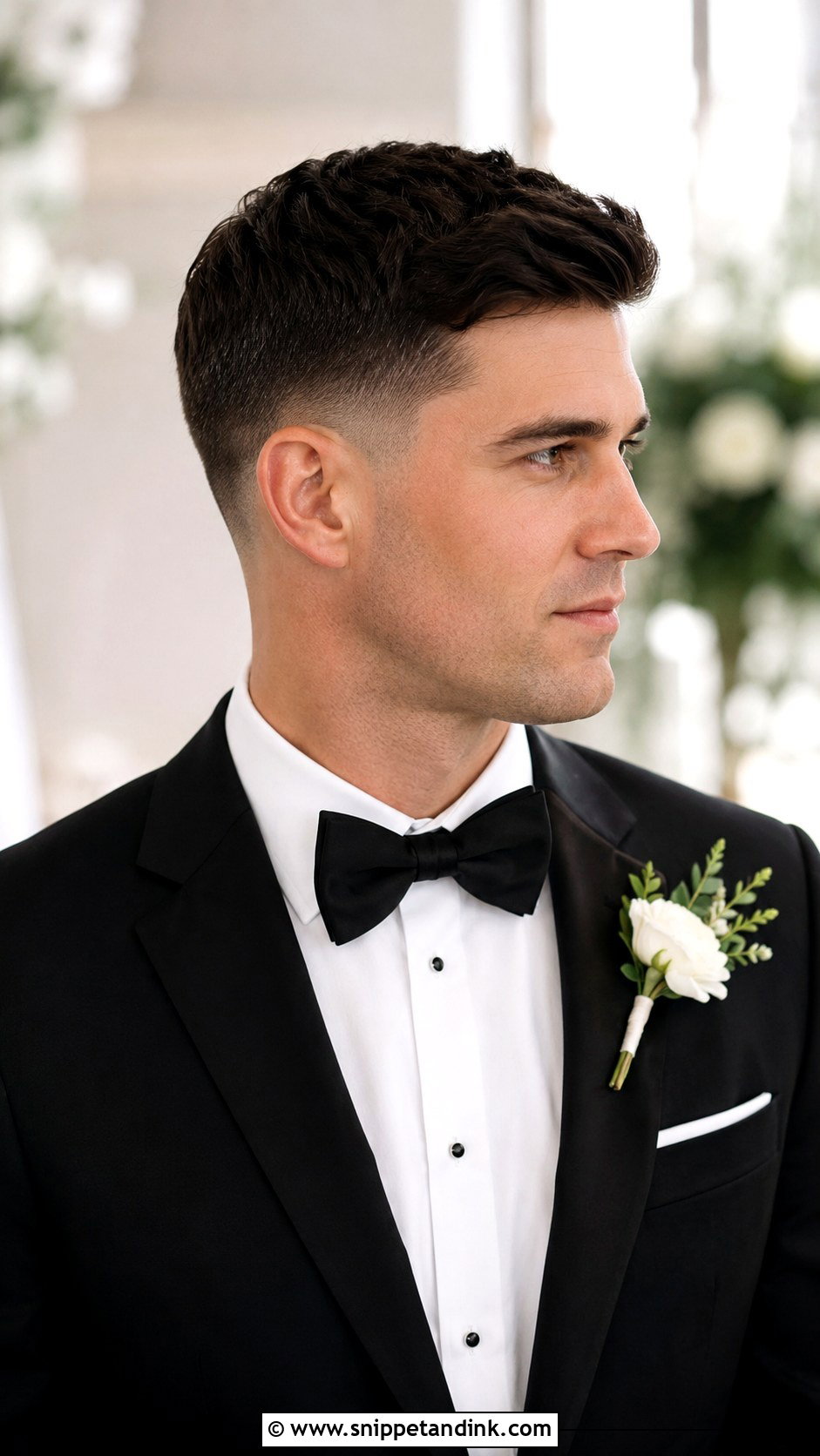 Low Fade Wedding Hairstyle For Groom - Snippet and Ink - 15 Wedding Hairstyles for Groom