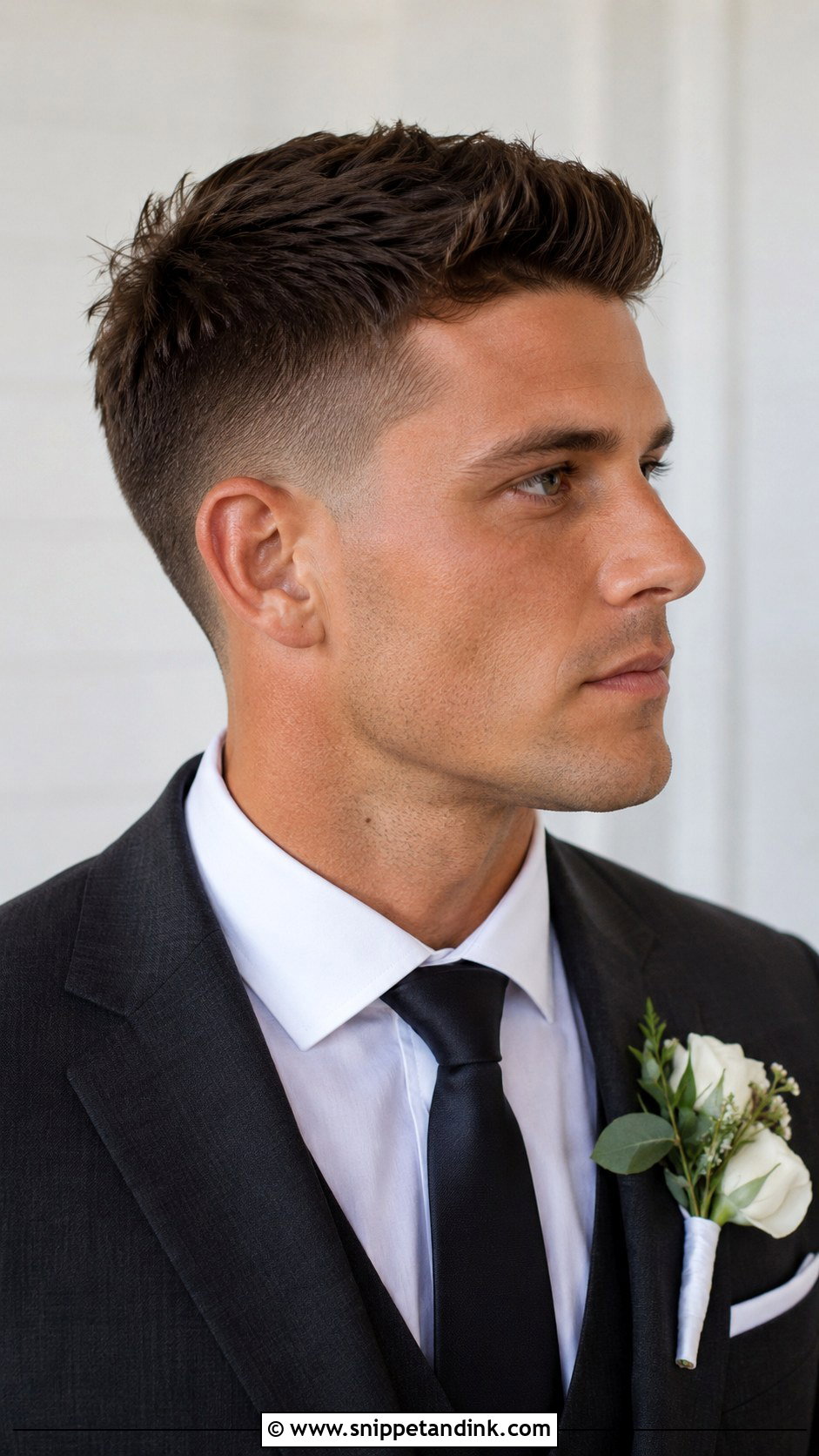 Low Fade for Grooms - Snippet and Ink - 20 Hairstyle for Groom Ideas