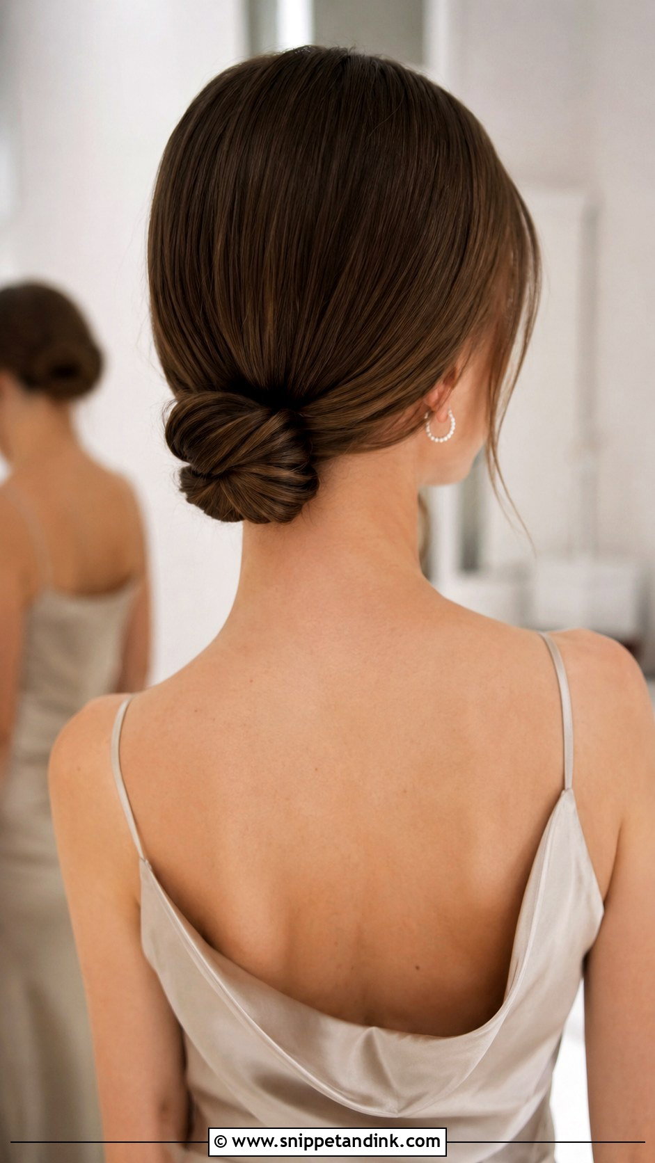 Low Knot Bridesmaid Hairstyle - Snippet and Ink - 25 Bridesmaid Hairstyle Ideas