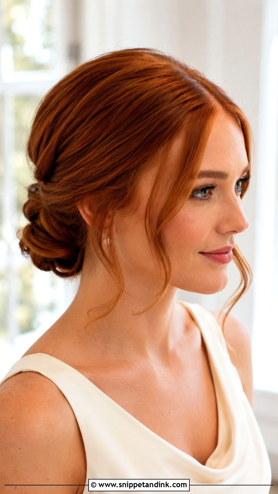 Low Knot Bridesmaid Updo For Medium Hair - Snippet and Ink - 20 Bridesmaids Updos for Medium Hair