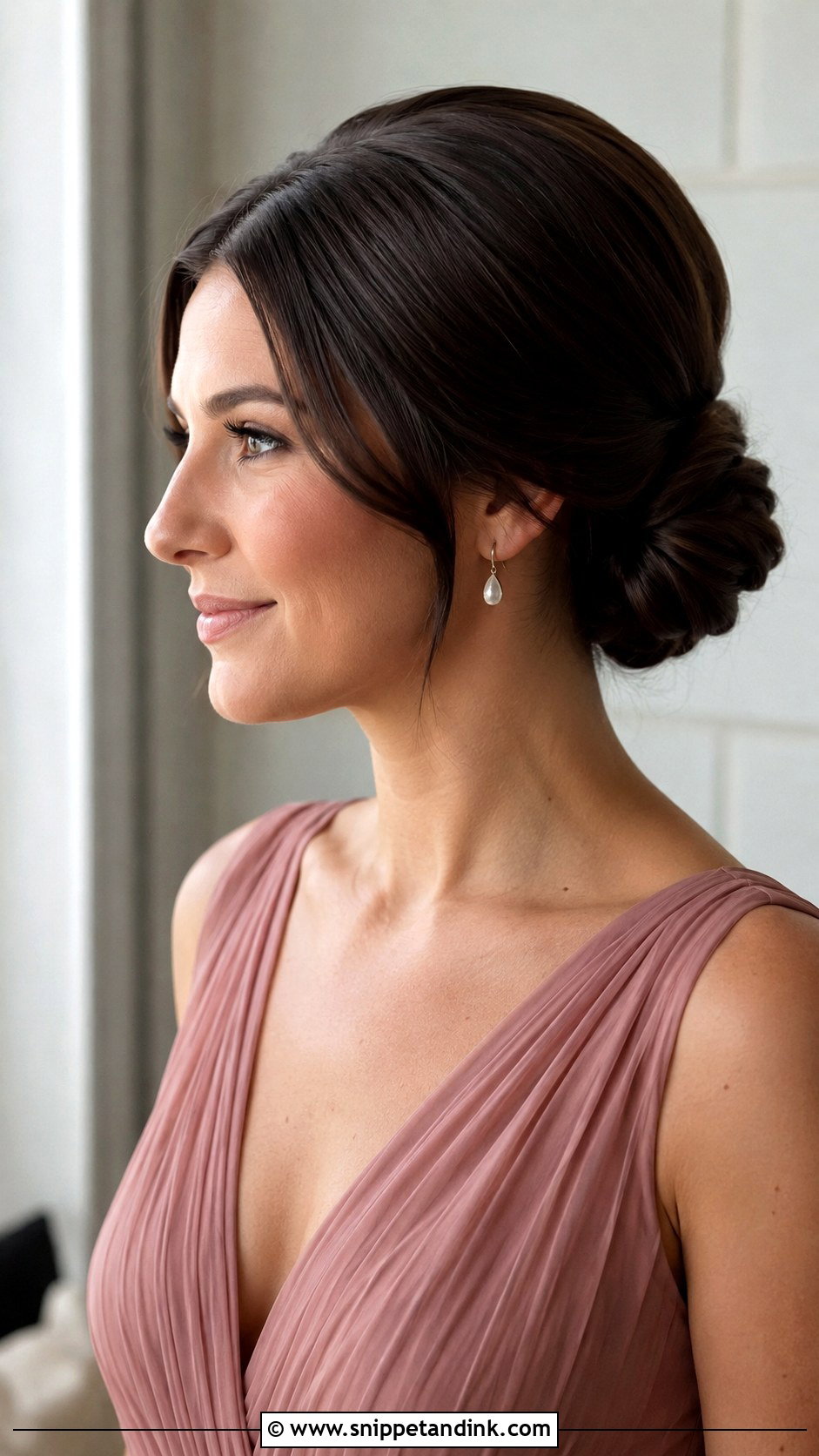 Low Knot Bridesmaid Updo For Medium Hair - Snippet and Ink - 20 Bridesmaid Updo Hairstyles Medium