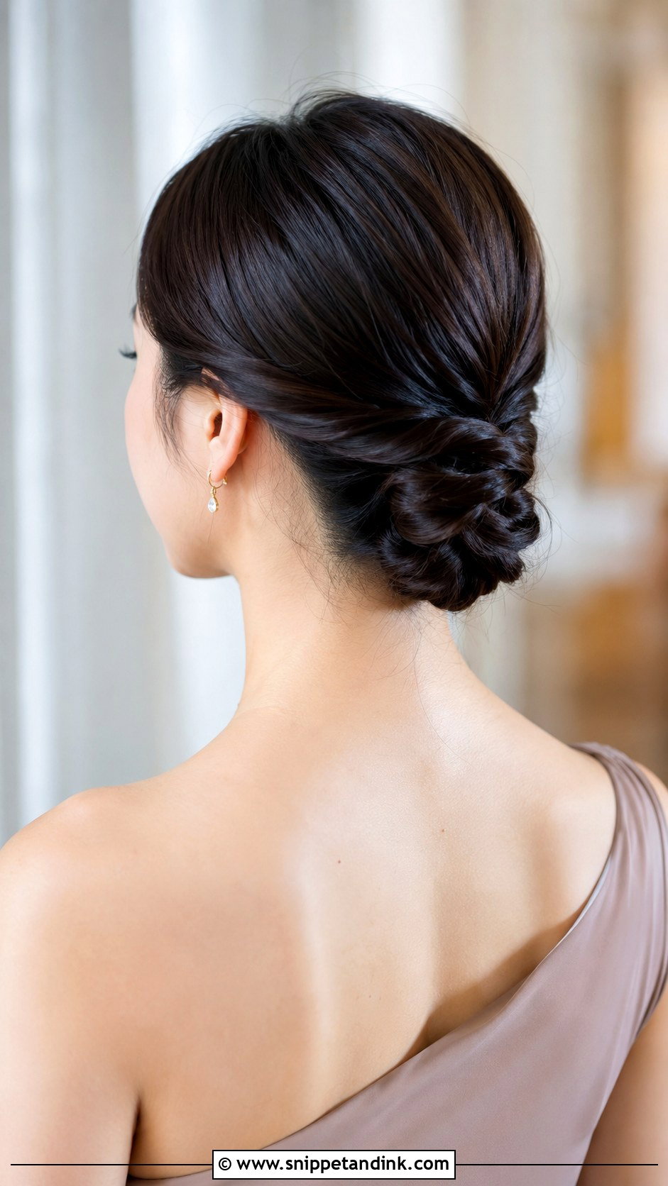 Low Knot Bridesmaid Updo - Snippet and Ink - 20 Bridesmaid Updos for Long Hair