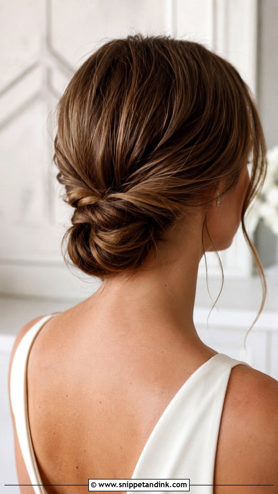 Low Knot Bun Bridal Updo - Snippet and Ink - 20 Low Bridal Updo Ideas