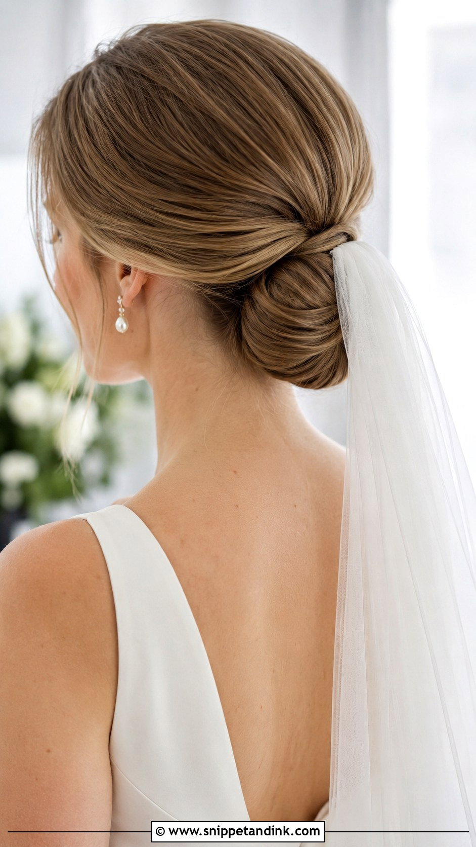 Low Knot Wedding Hairstyle - Snippet and Ink - 30 Wedding Hair Bun Ideas
