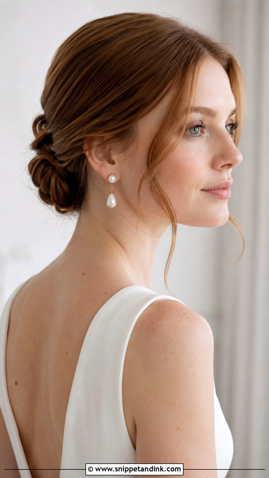 Low Knot Wedding Hairstyle for Fine Hair - Snippet and Ink - 25 Bridal Hair for Fine Hair Ideas