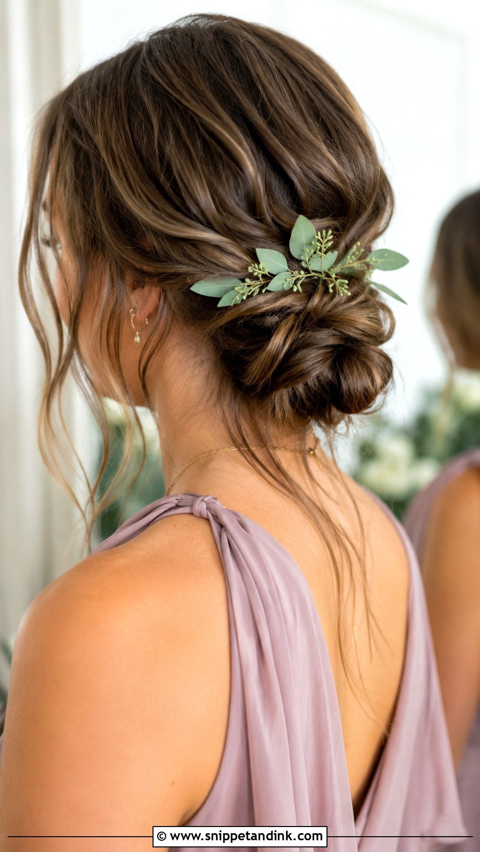 Low Knotted Bun - Snippet and Ink - 30 Bridemaids Hairstyles