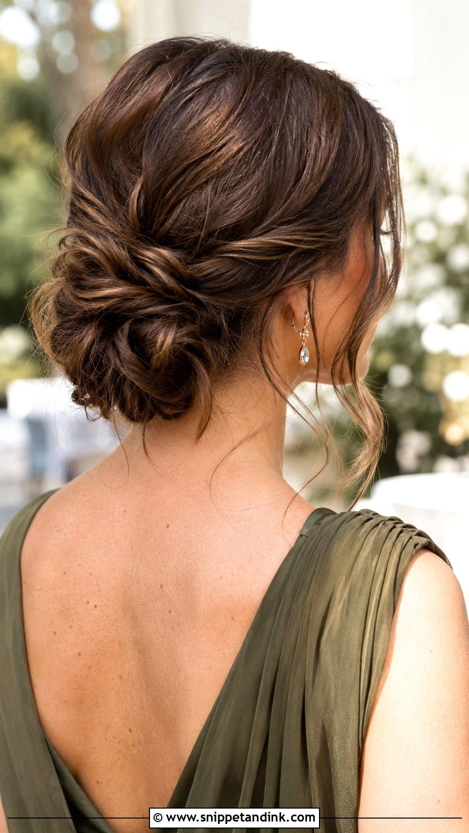 Low Knotted Bun - Snippet and Ink - 30 Hairstyle for Wedding Guest Ideas