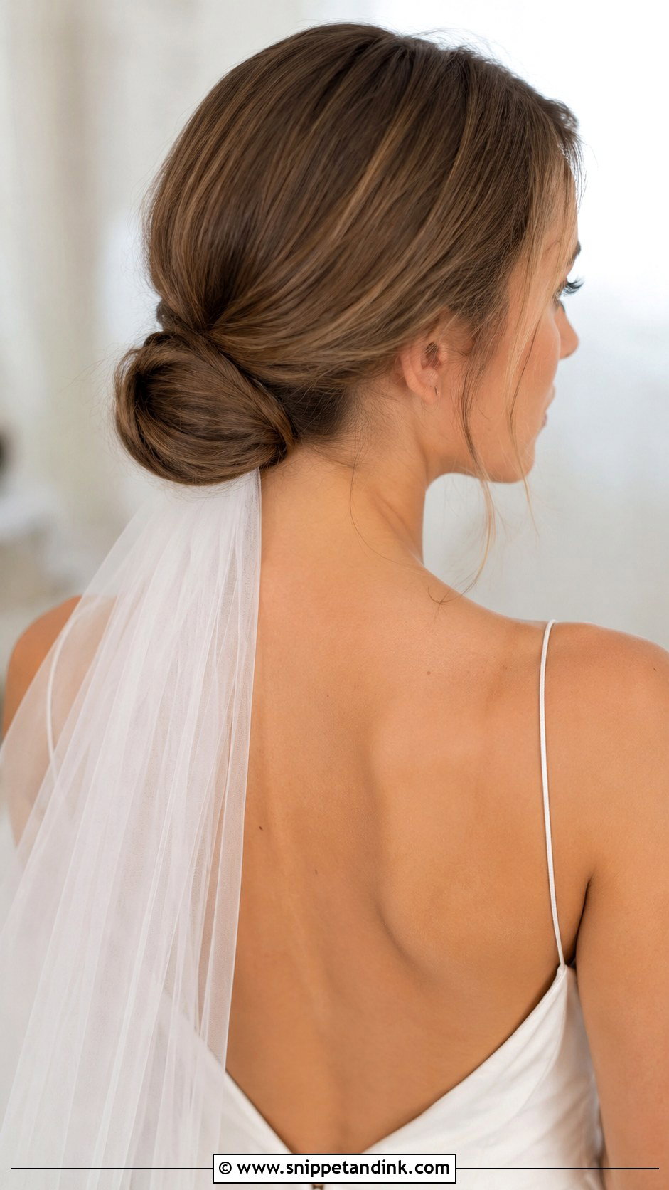 Low Knotted Bun - Snippet and Ink - 35 Bridal Updo Ideas