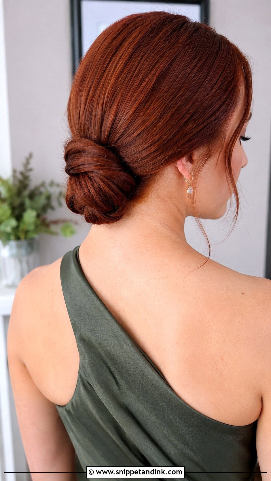 Low Knotted Bun Bridesmaid Hair - Snippet and Ink - 20 Low Updo Wedding Hair Bridesmaid Ideas