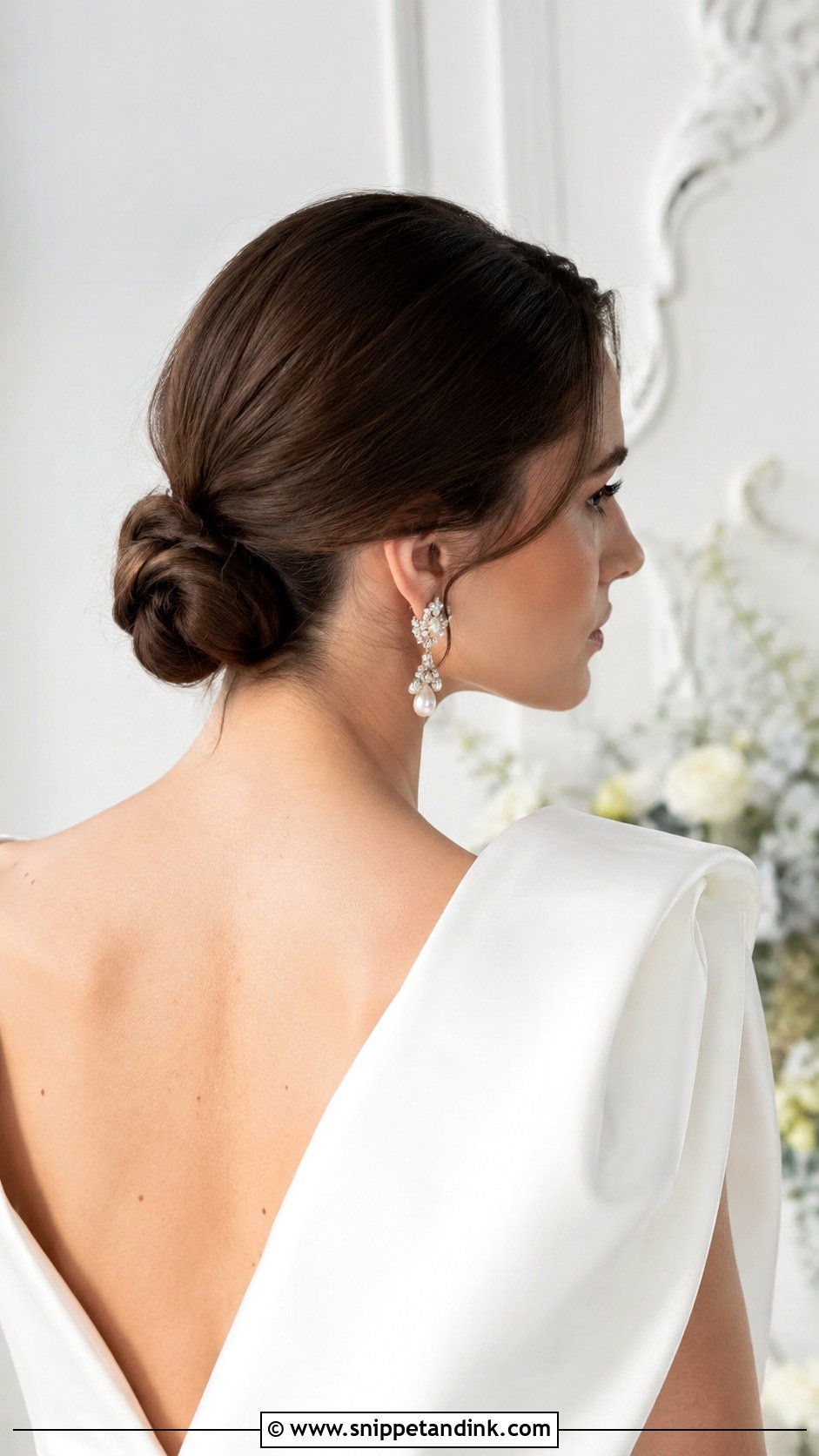 Low Knotted Bun Updo - Snippet and Ink - 20 Low Wedding Updo Ideas