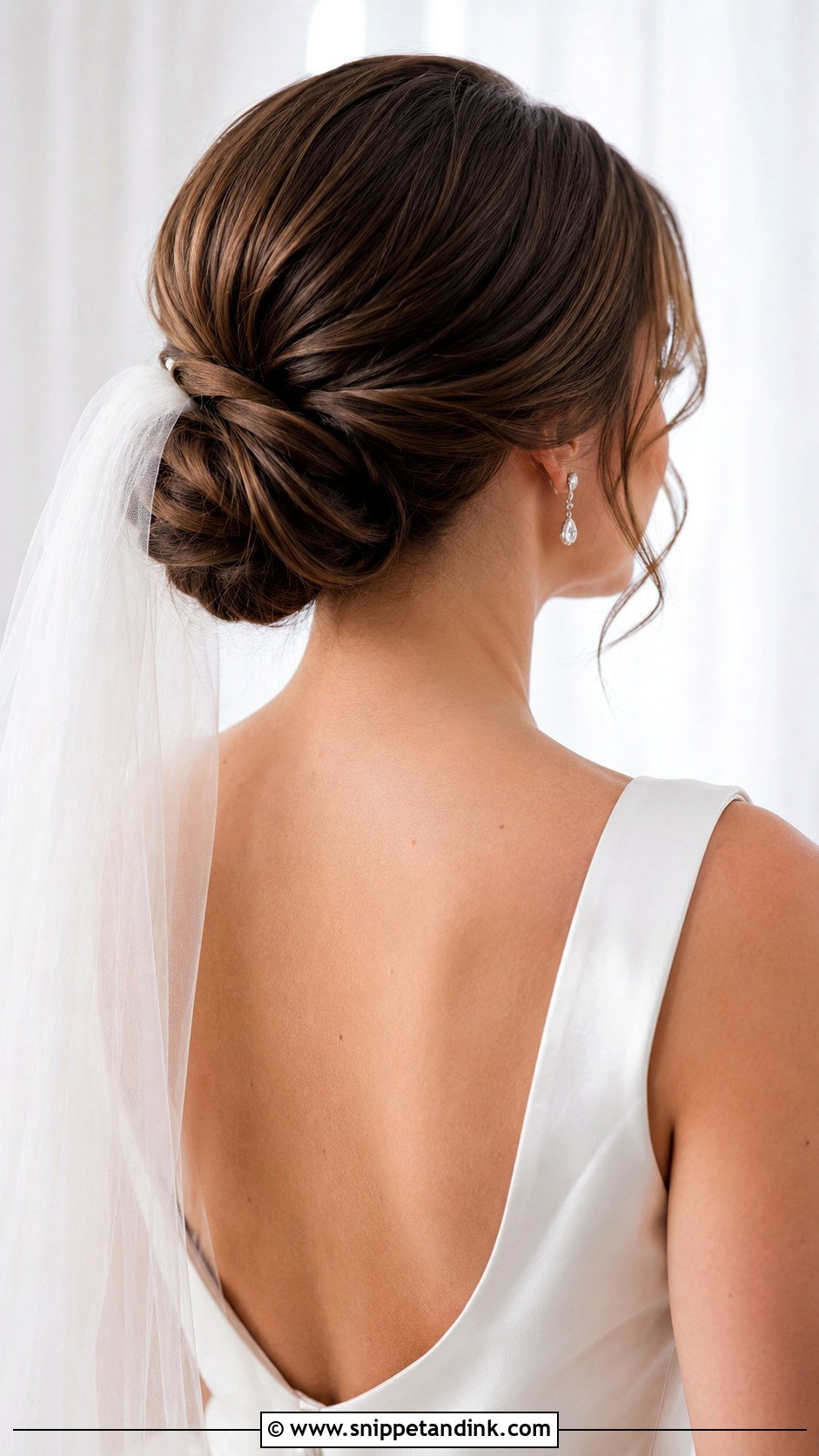 Low Knotted Bun Wedding Hairstyle - Snippet and Ink - 25 Simple Hairstyle for Wedding Ideas