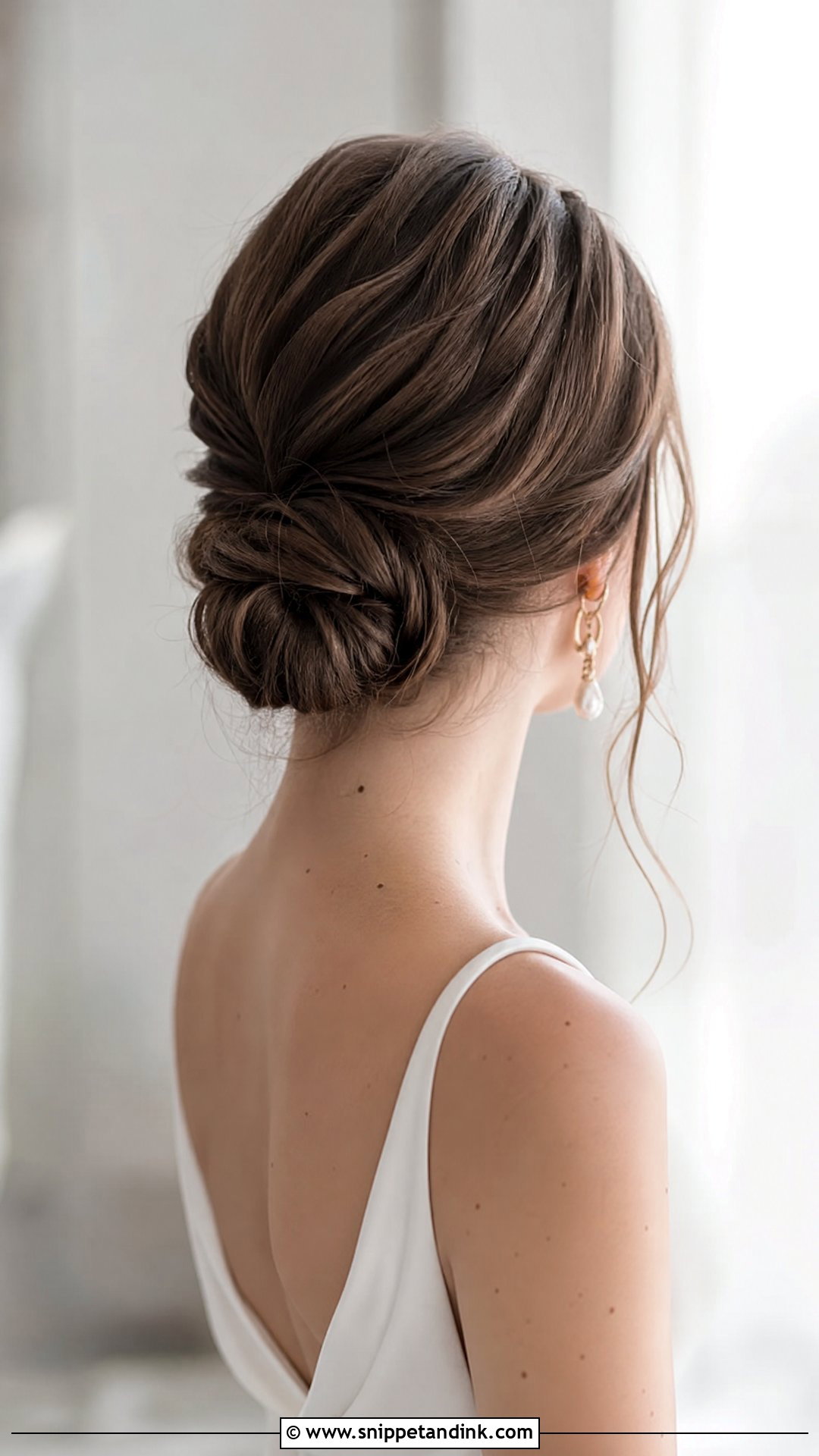 Low Knotted Bun Wedding Updo - Snippet and Ink - 20 Soft Wedding Updo Ideas