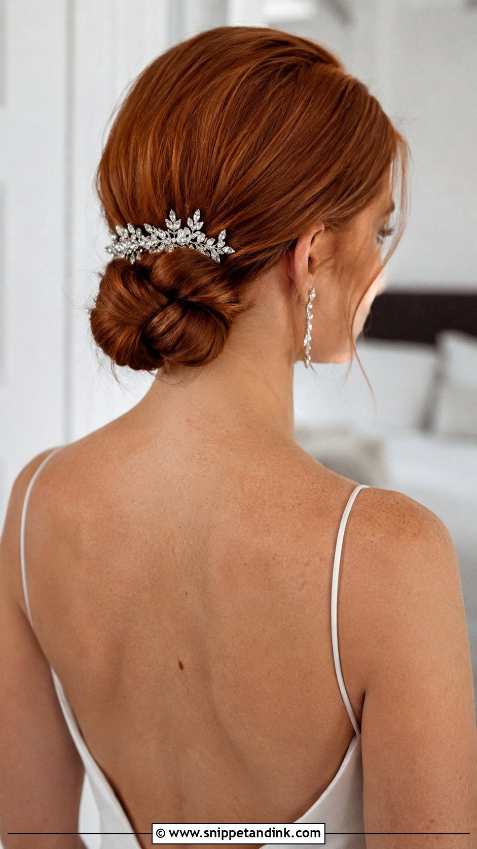 Low Knotted Bun for Brides - Snippet and Ink - 20 Slick Wedding Hair Ideas