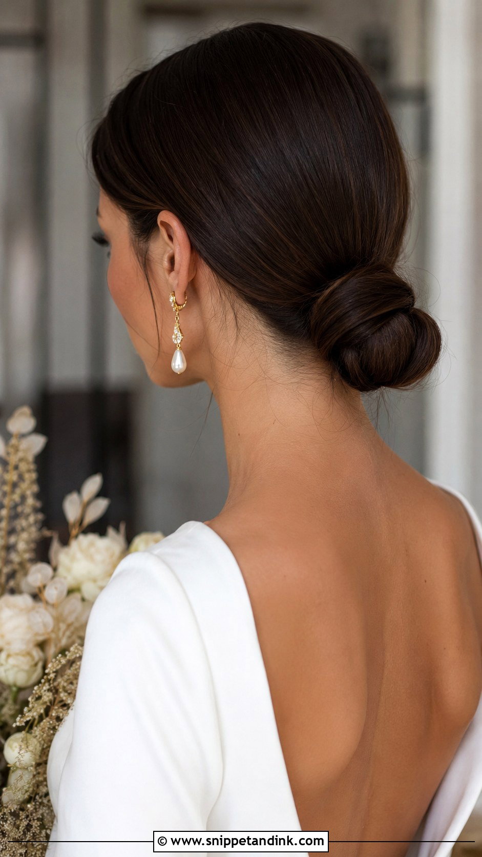 Low Knotted Bun - Snippet and Ink - 20 Easy Updos for Medium Hair for Wedding