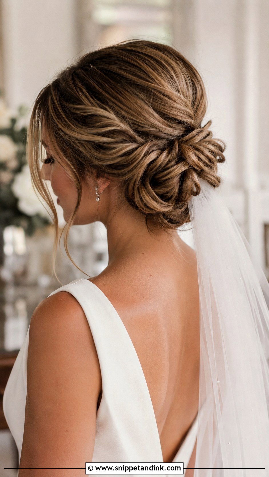 Low Knotted Updo With Texture - Snippet and Ink - 20 Textured Wedding Updo Ideas