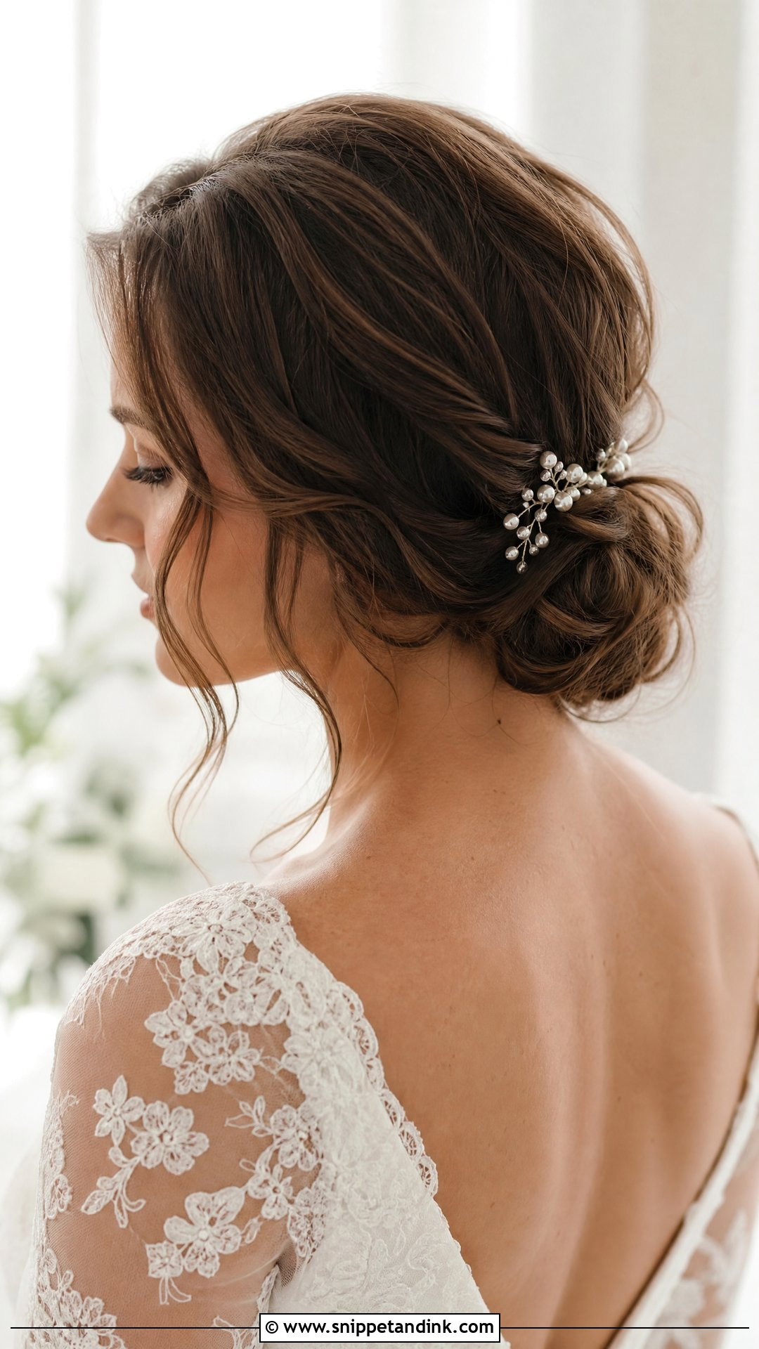 Low Loose Bun - Snippet and Ink - 20 Simple Bridal Hairstyles