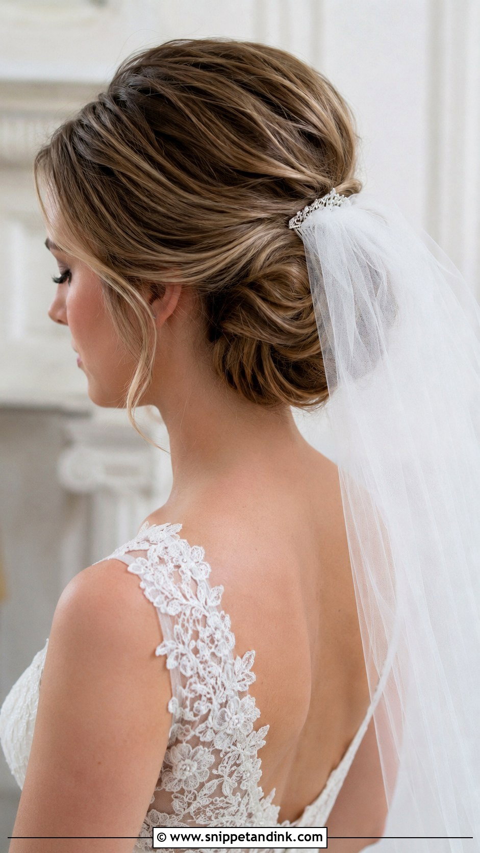 Low Loose Chignon Wedding Updo - Snippet and Ink - 15 Low Loose Updo Wedding Ideas