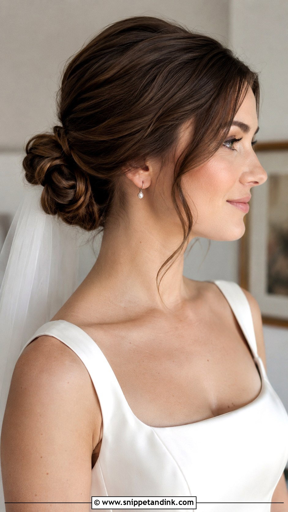 Low Loose Wedding Bun - Snippet and Ink - 20 Loose Wedding Bun Ideas