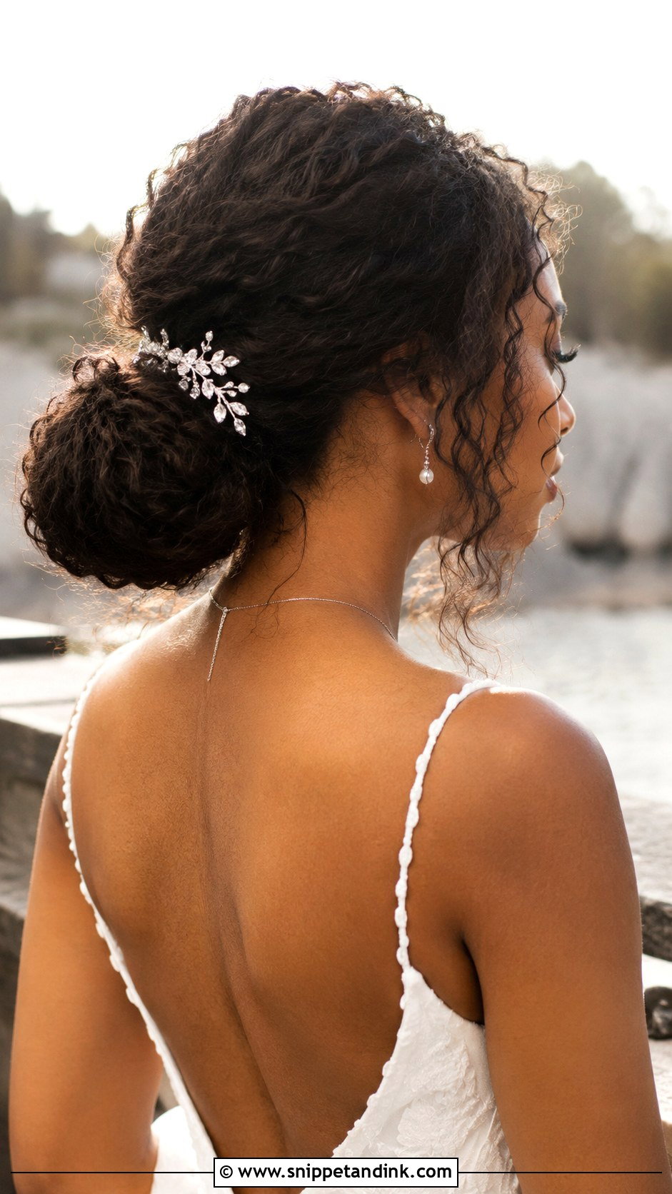 Low Messy Bun - Snippet and Ink - 20 Low Bun Wedding Hair Black Women Ideas
