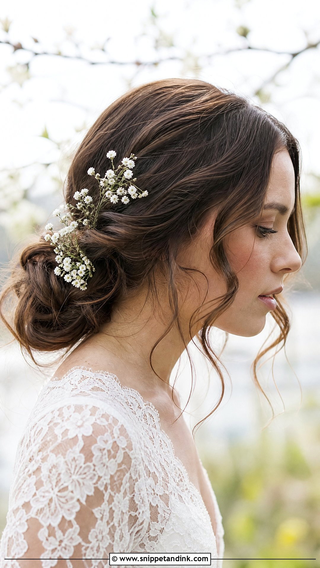 Low Messy Bun - Snippet and Ink - 20 Wedding Hairstyles Shoulder Length Hair